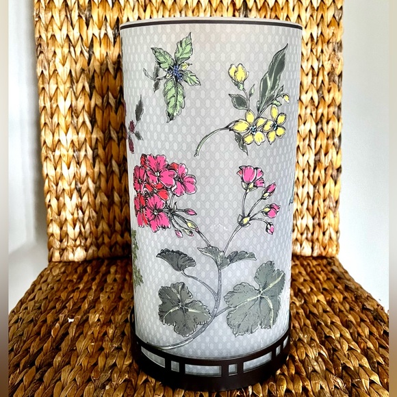 Glass Floral Candle Hurricane Holder - Picture 3 of 7